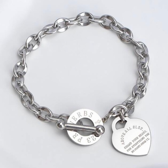 Jewelry - Silver tone proverbs bracelet.